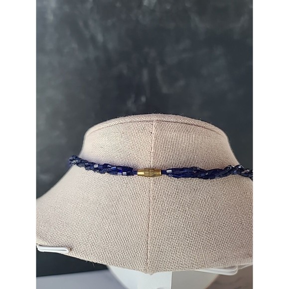 Vintage Blue Glass Beaded Necklace - Picture 5 of 10